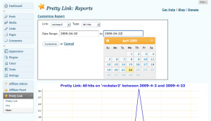 You can customize any of the reports in Pretty Link